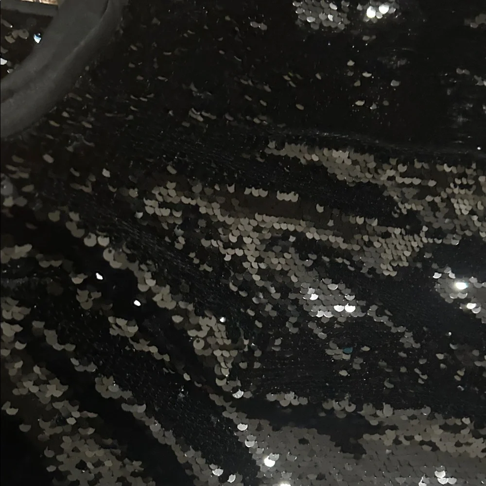 No Boundaries Black Sequin Sleevelss Top with matching shorts, Size XL 16/18 NWT - Picture 5 of 10